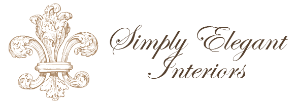 A black and brown banner with the words simply sweet interiors written in gold.